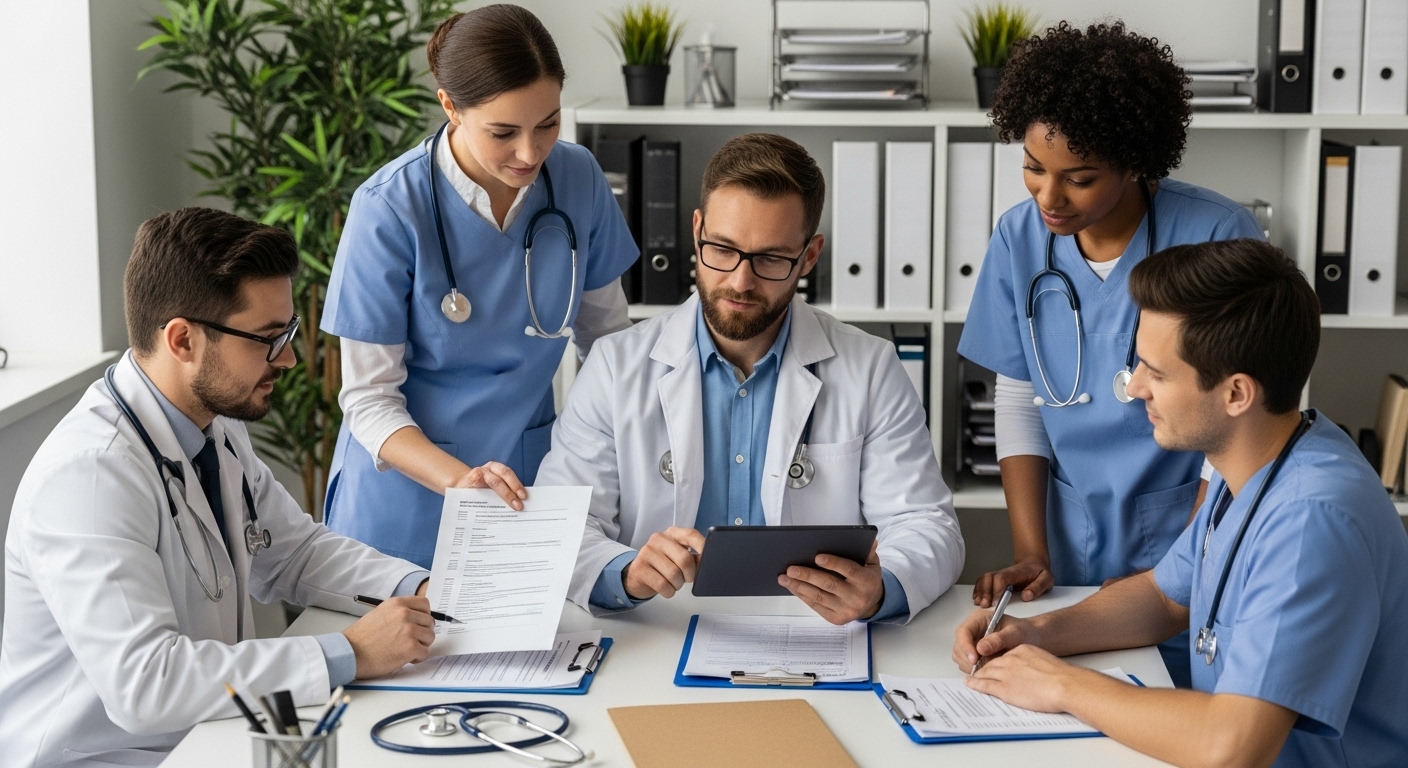 documentación médica, equipo médico, checklist