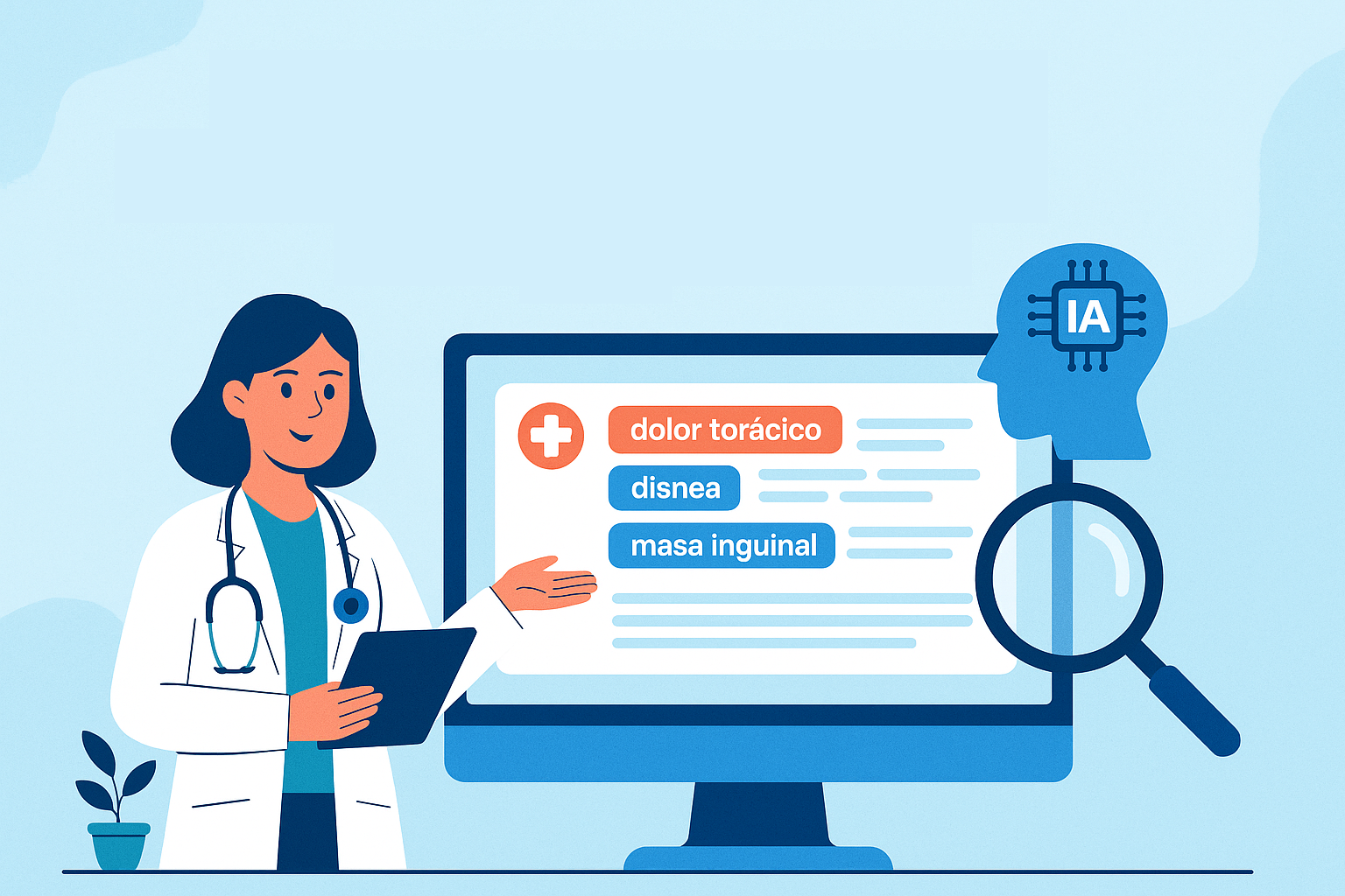 Encuentre sus consultas al instante: búsqueda por diagnósticos, síntomas y hallazgos