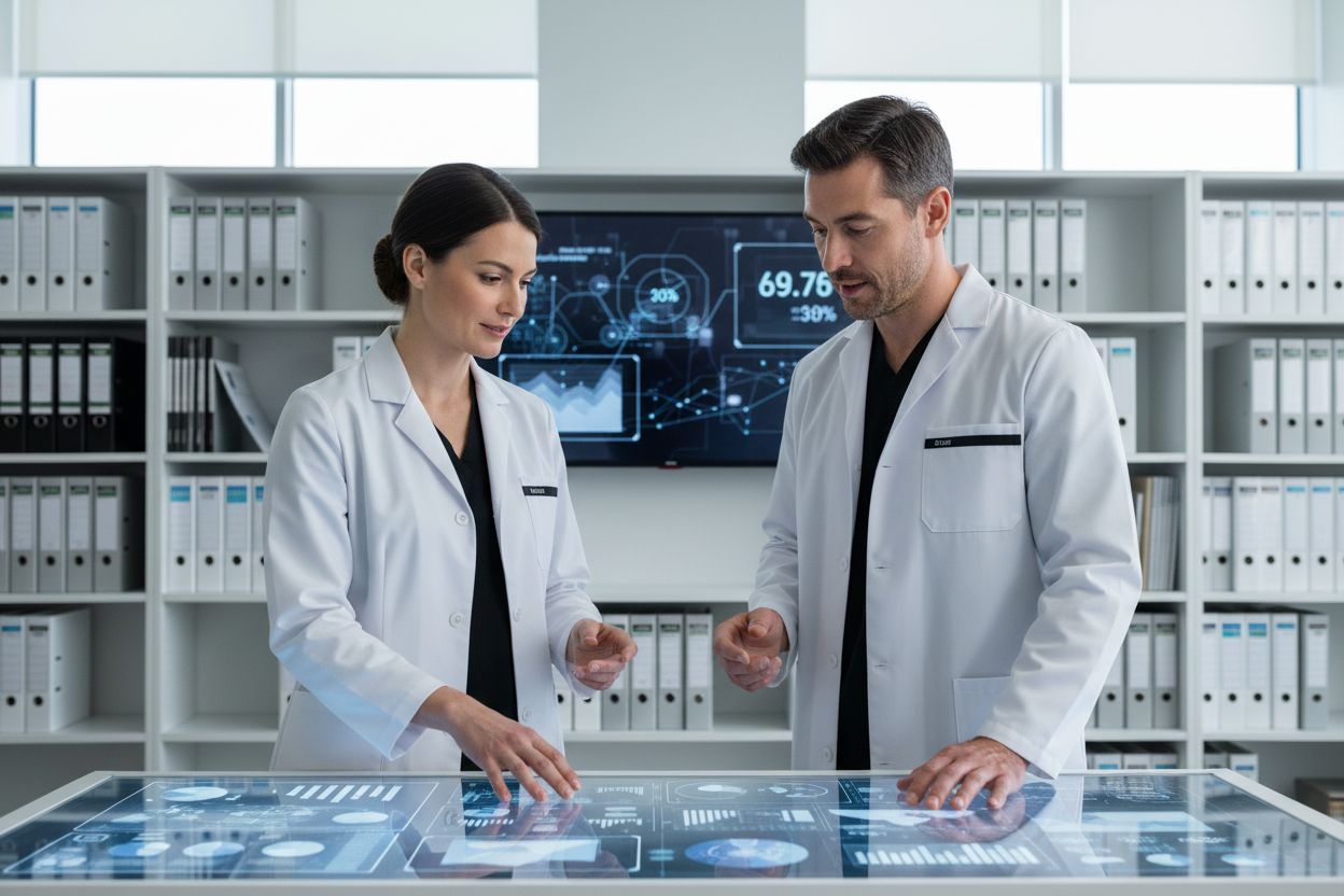 physicians collaborating clinical evidence