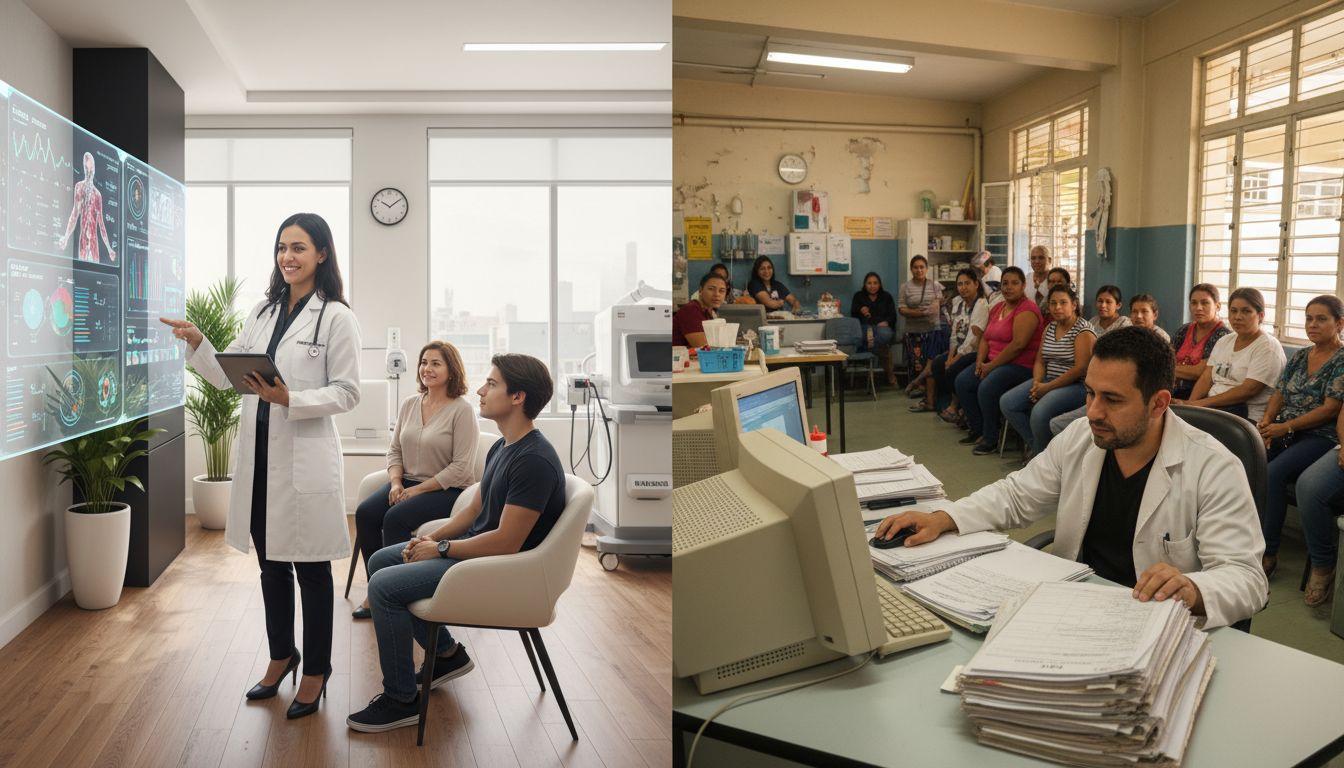 IA médica comparación hospitales clínicas