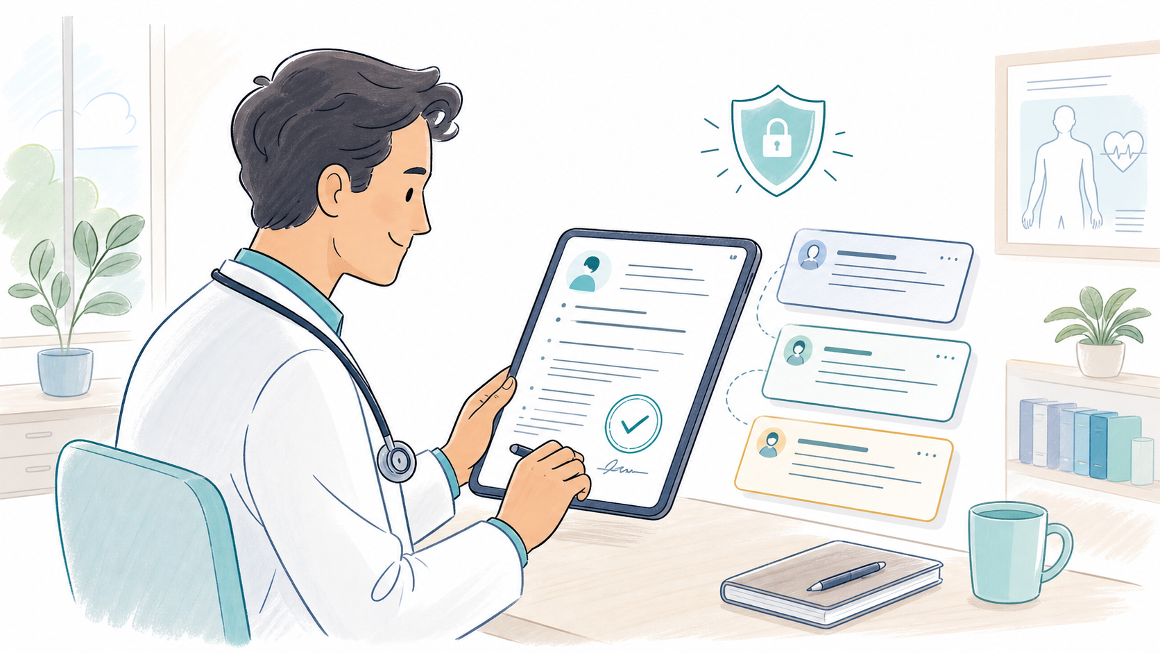 Firmar notas para expediente clinico trazable